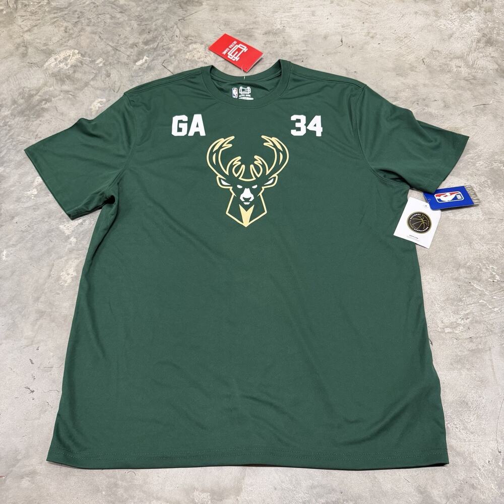 NBA Ultra Game Milwaukee Bucks Antetokounmpo #34 Athletic Shirt Green Mens Sz XL